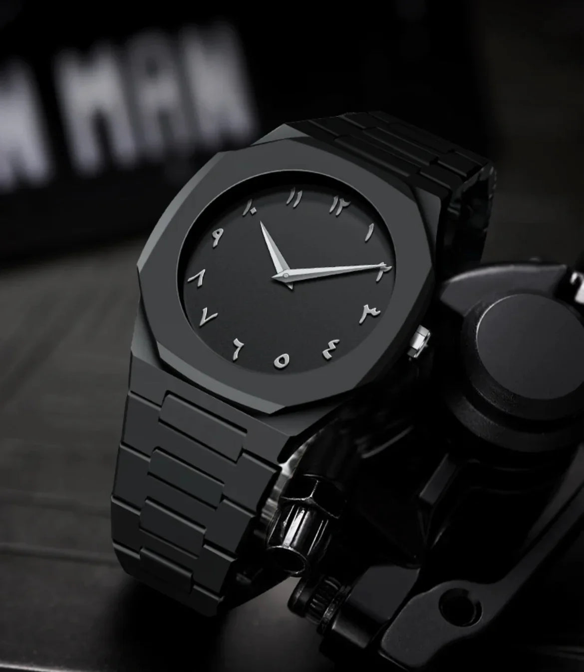 BLACK ARABIC DIAL WATCH