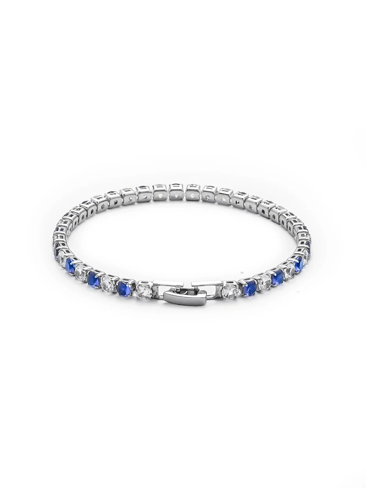 SILVER BLUE TENNIS BRACELET