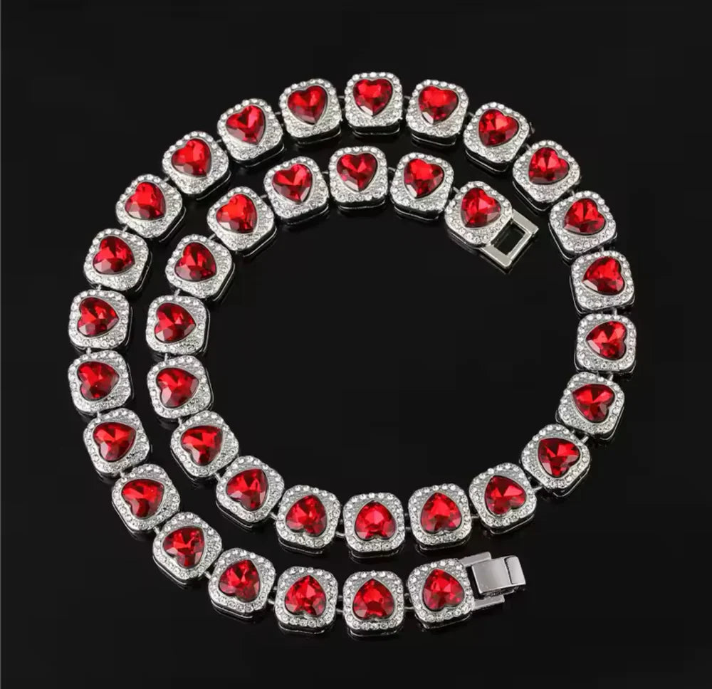 HEART CLUSTERS TENNIS CHAIN