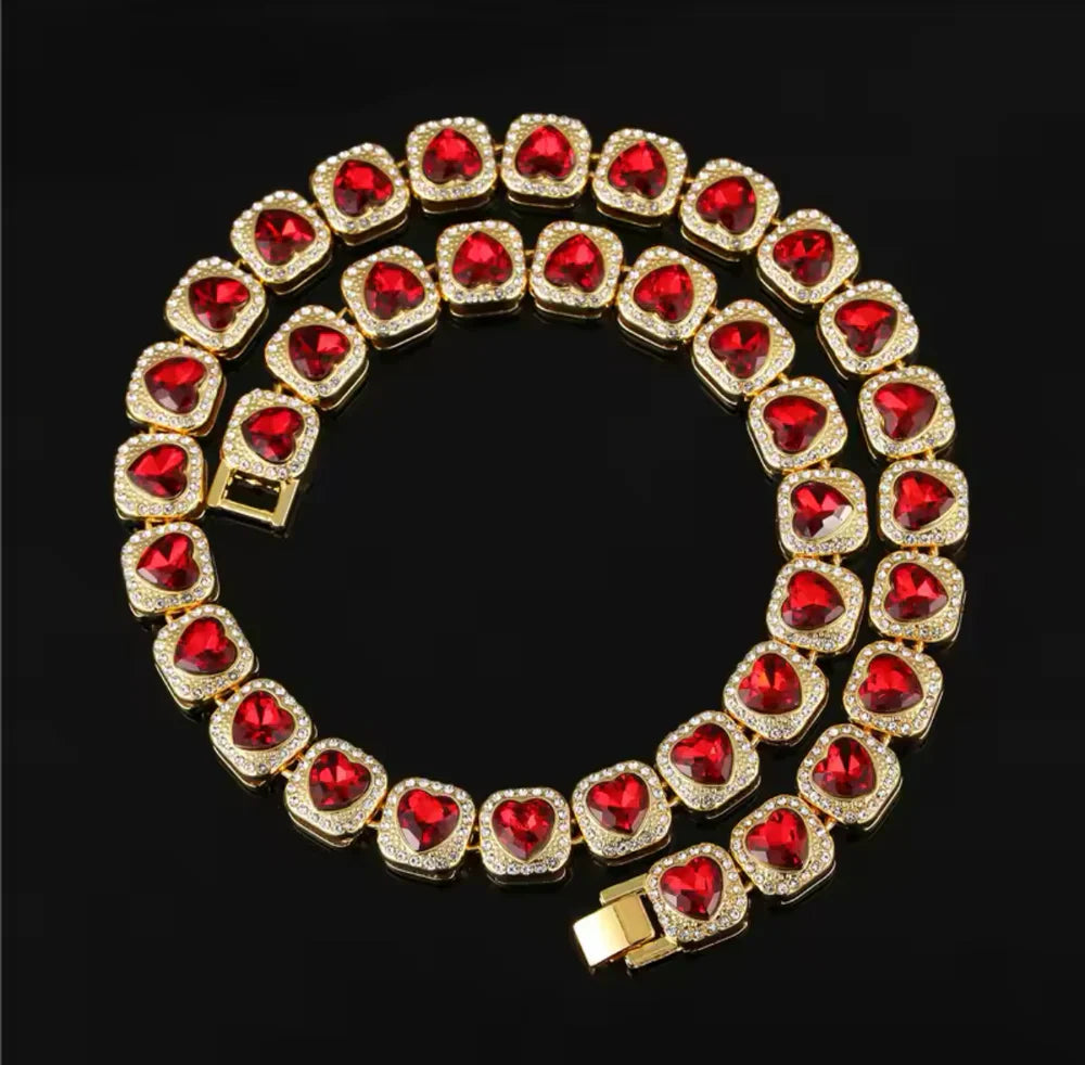 HEART CLUSTERS TENNIS CHAIN